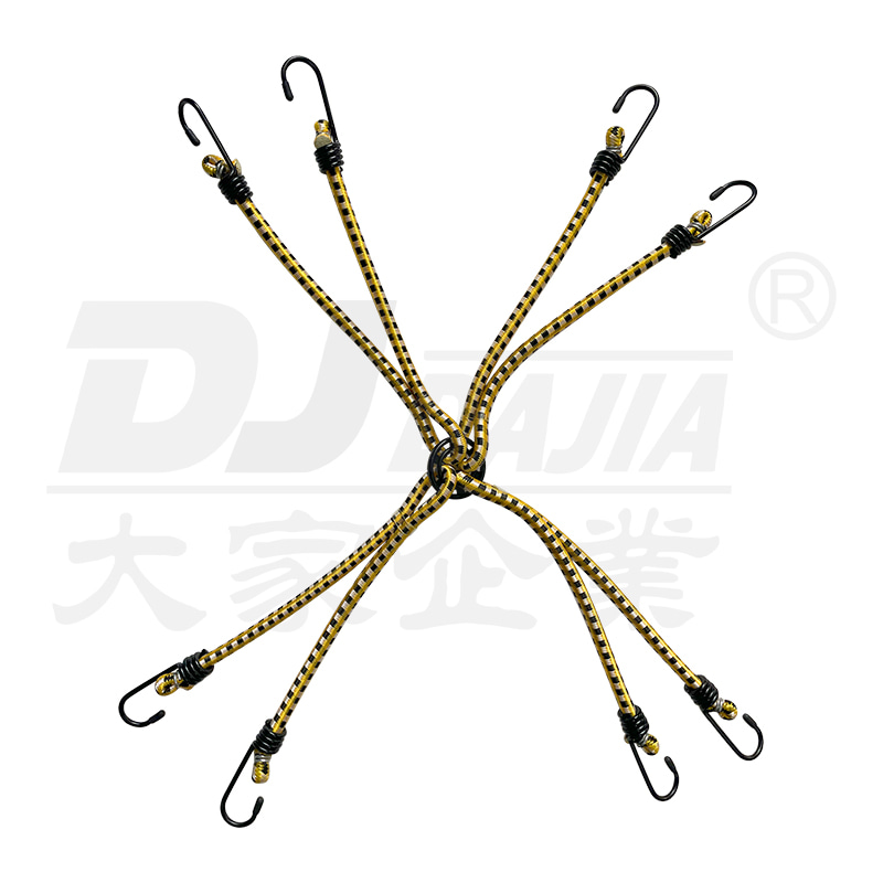 Kabel bungee 8mm untuk 8 lengan tali bagasi elastis dengan kait