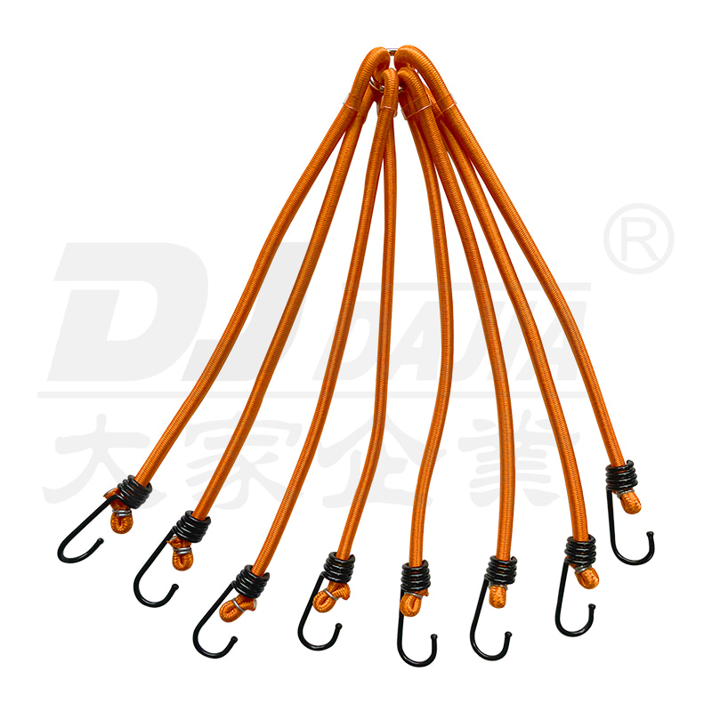 Kabel bungee 8mm untuk 8 lengan tali bagasi elastis dengan kait