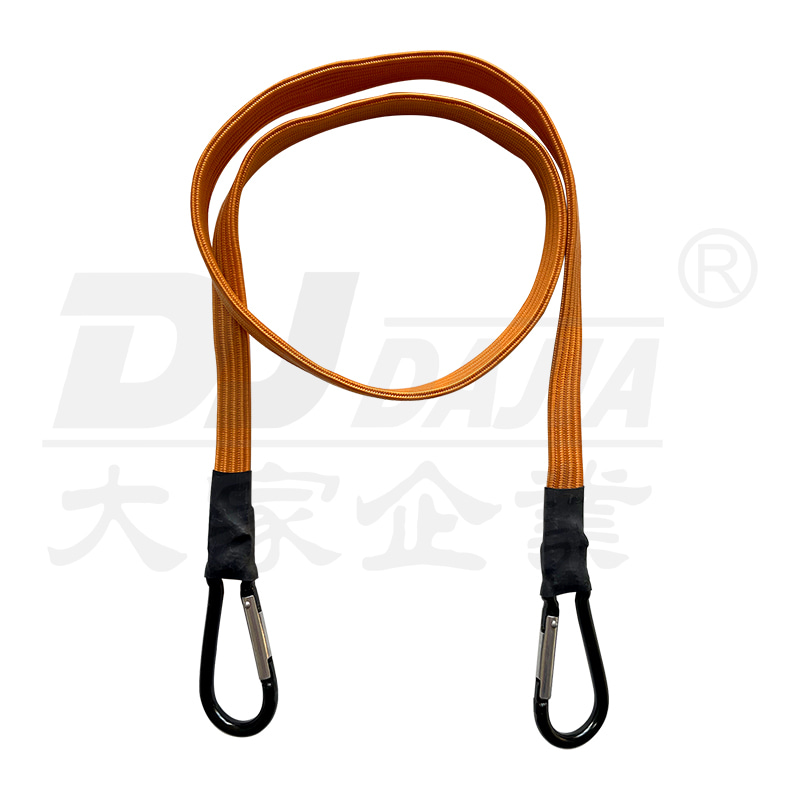 Kabel bungee datar 17mm dengan carabiner （aluminium alloy）
